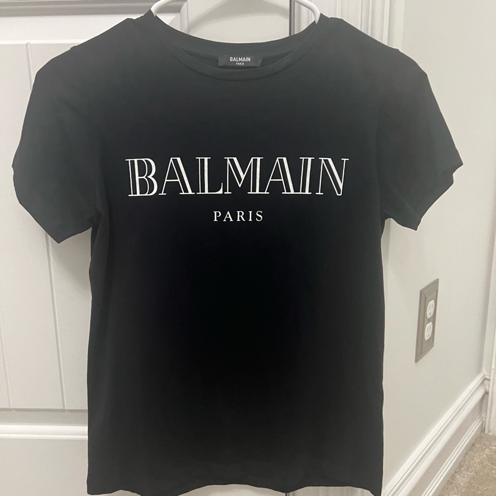 Balmain Black Short Sleeve Tee